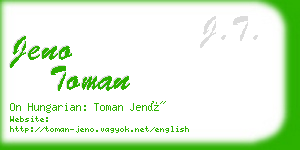 jeno toman business card